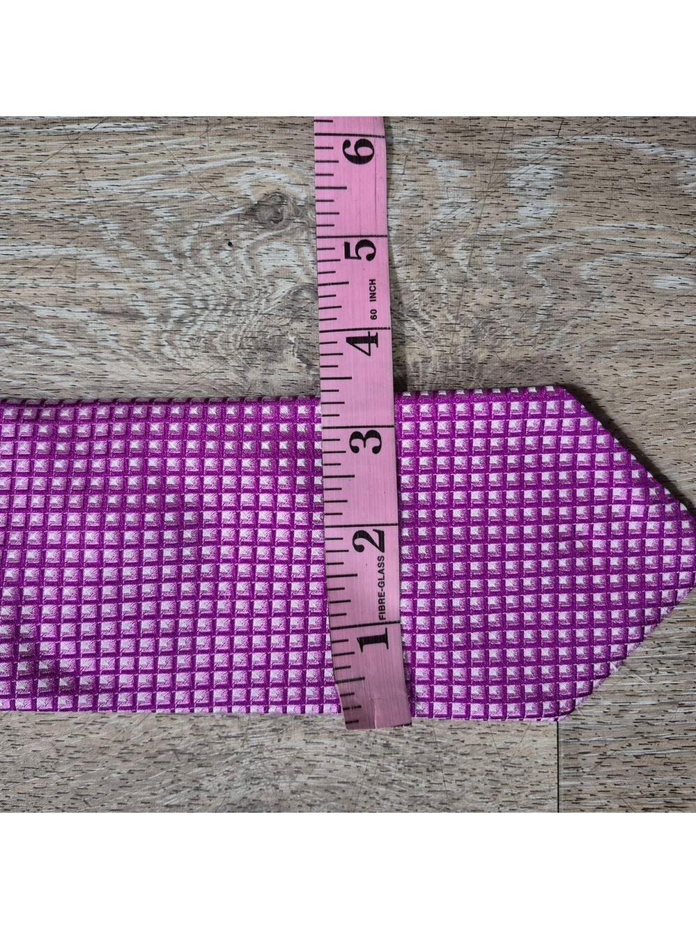 Boss‎ Pink Patterned Men's Tie - Picture 4 of 5